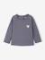Long-sleeved T-shirt for baby girls grey blue+pale pink 