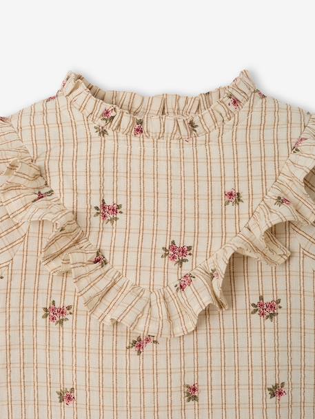 Long-sleeved dress for baby girls ecru 