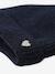 Ribbed hat for girls ecru+navy blue 