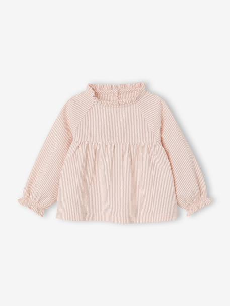 Long-sleeved blouse for baby girls rosy 
