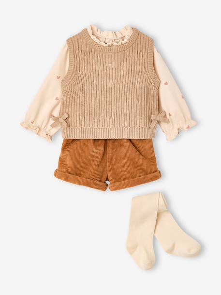 4-piece outfit for baby caramel 