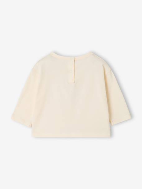 Long-sleeved T-shirt for baby girls ecru 