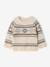Long-sleeved jumper for baby boys marl beige 