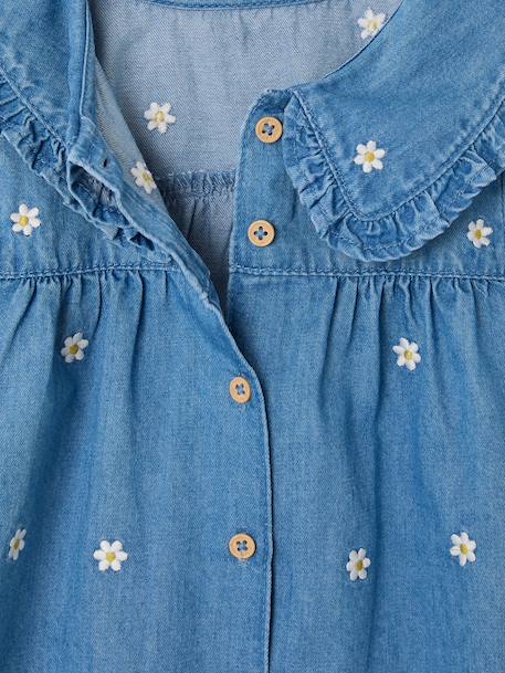 Denim blouse with long sleeves for baby girls stone 