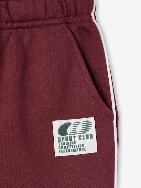 Jogging trousers for boys bordeaux red+slate grey 