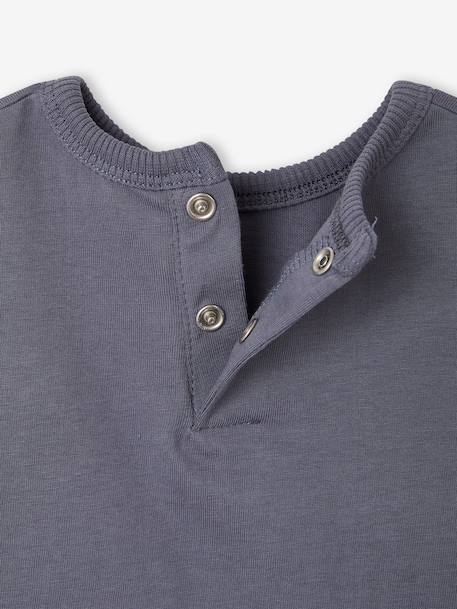 Pack of 2 long-sleeved T-shirts for baby cocoa+emerald green 