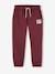Jogging trousers for boys bordeaux red+slate grey 