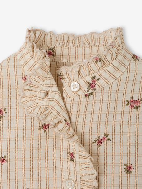 Blouse with long sleeves for baby girls ecru 