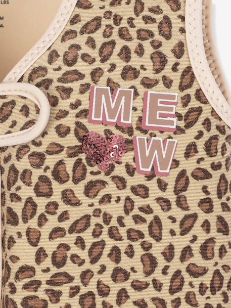 Kitty Leopard swim vest printed brown 
