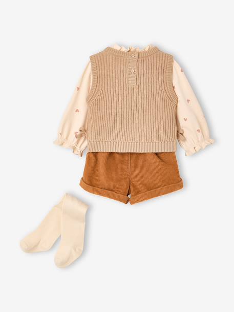4-piece outfit for baby caramel 