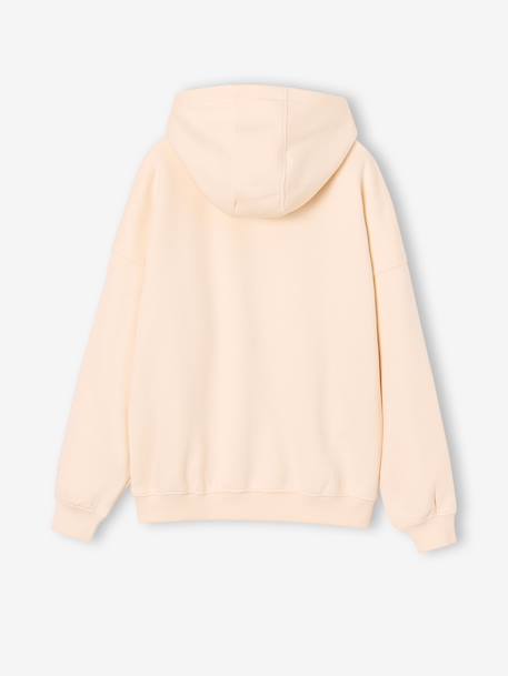 Hooded sweatshirt for girls ecru 
