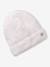 Ribbed hat for girls ecru+navy blue 