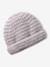 Baby boys hat, snood and mittens set ocean blue+taupe 