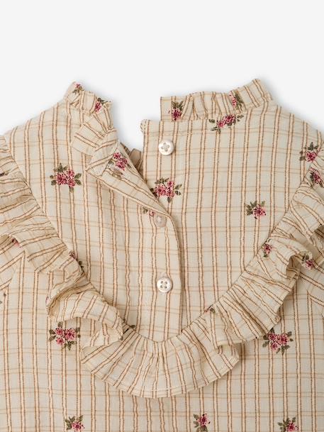 Long-sleeved dress for baby girls ecru 