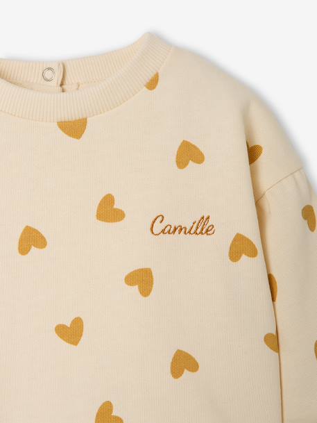 Sweatshirt with leopard print taupe+vanilla 