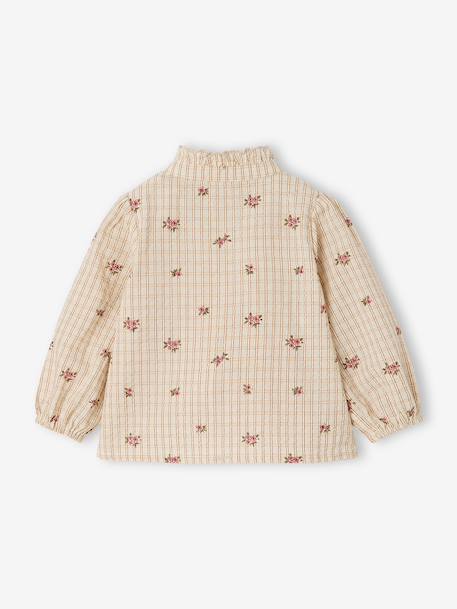 Blouse with long sleeves for baby girls ecru 