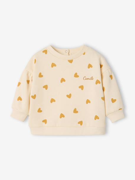 Sweatshirt with leopard print taupe+vanilla 