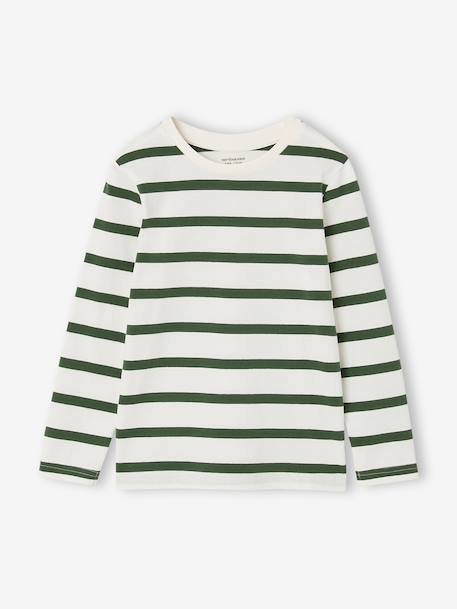 Pack of 3 long-sleeved T-shirts for boys caramel+lilac+rust+sage green 