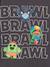 Hooded Brawl Stars sweatshirt for boys anthracite 