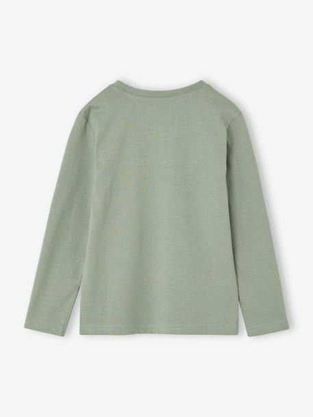 Pack of 3 long-sleeved T-shirts for boys caramel+lilac+rust+sage green 
