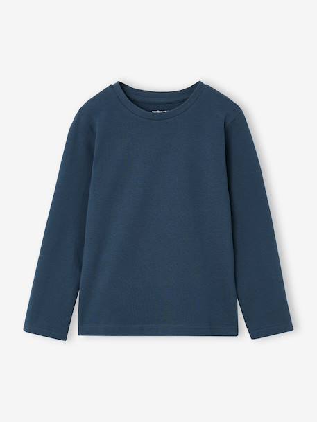 Pack of 3 long-sleeved T-shirts for boys caramel+lilac+rust+sage green 