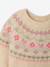 Long-sleeved knitted dress for baby girls vanilla 