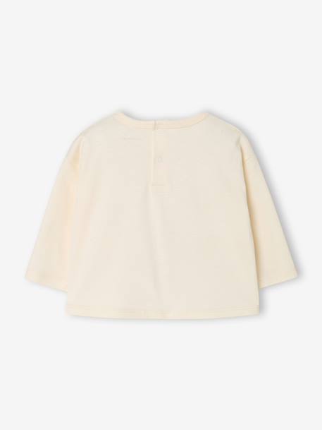 Long-sleeved T-shirt for baby ecru 
