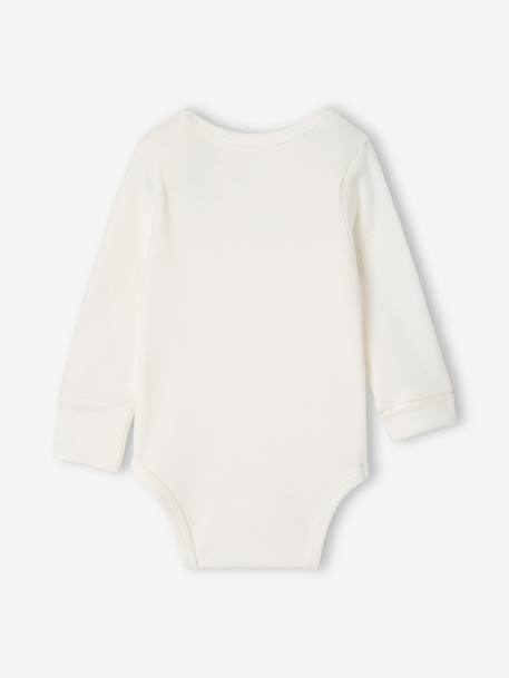 Pack of 5 newborn long-sleeved bodysuits sage green 