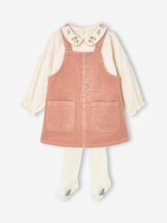 Baby-3-piece dress, T-shirt and tights set for baby girls