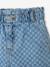 Wide-Leg Paperbag Jeans with Flower Motifs for Girls denim grey+grey+light blue 
