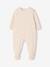 Pack of 3 baby sleepsuits with back opening ecru+sage green 