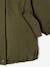 Hooded Parka with Faux Fur Lining for Girls black+dark green+dusky pink+plum 