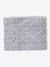 Knit hat, snood and gloves set for girls marl grey+sky blue 