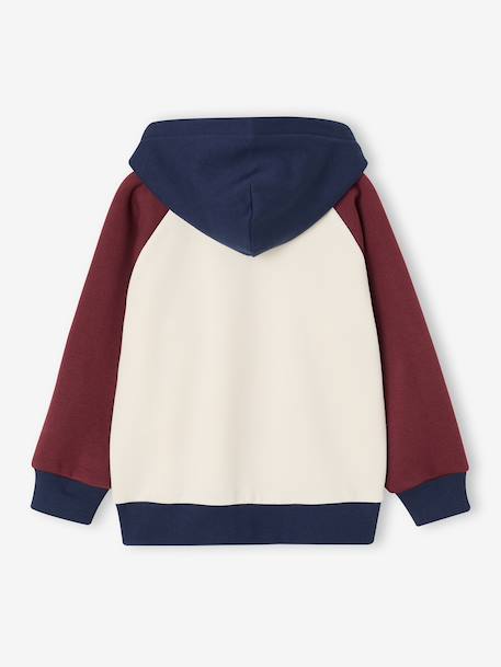 Hooded sweatshirt for boys bordeaux red 