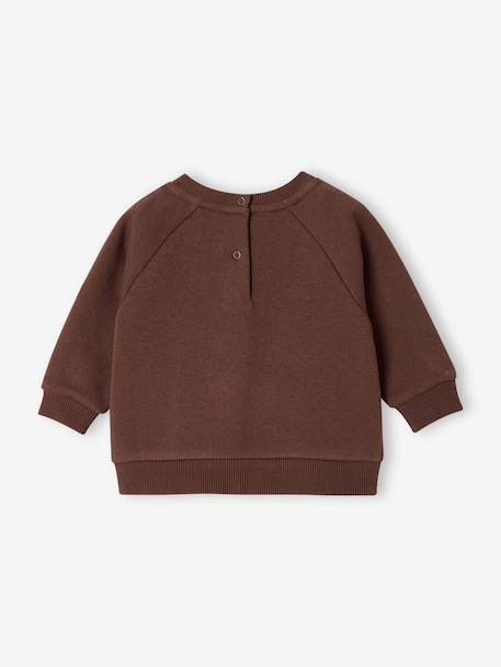 Sweatshirt with long sleeves for baby brown 