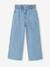 Wide-Leg Paperbag Jeans with Flower Motifs for Girls denim grey+grey+light blue 