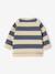 Striped Fleece Sweatshirt for Babies fir green+grey blue+striped green+tomato red 
