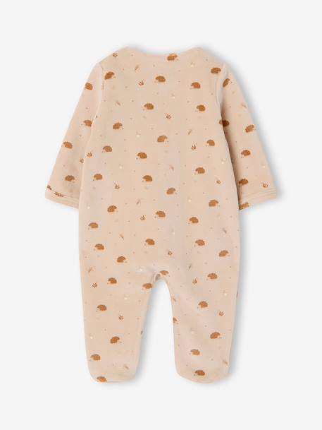 Pack of 2 newborn sleepsuits beige 