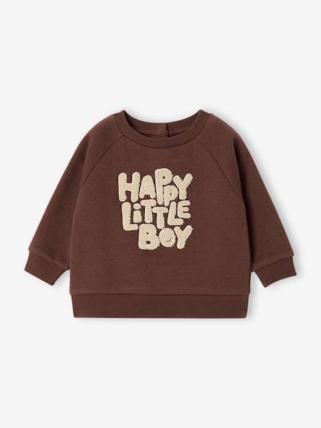 Sweatshirt with long sleeves for baby brown 