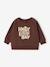 Sweatshirt with long sleeves for baby brown 