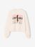 Cropped T-Shirt with Motif on the Back for Girls, JONEN ecru+vanilla 