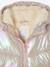 Warm puffer jacket for girls pale pink 