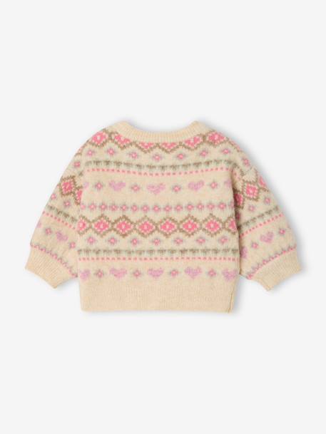 Long-sleeved jumper for baby girls rose 