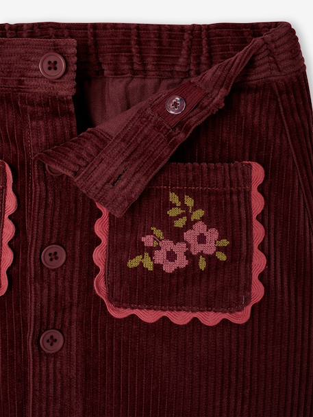 Short skirt for girls plum 