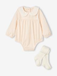 -Newborn jumpsuit and tights set