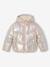 Warm puffer jacket for girls pale pink 