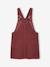 Pinafore dress for girls green+mauve 