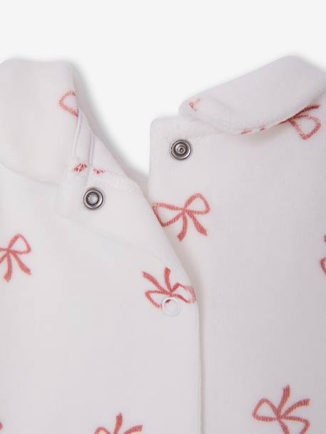 Pack of 2 baby sleepsuits with popper back opening for baby marl beige 