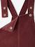 Pinafore dress for girls green+mauve 