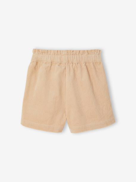 Corduroy shorts for girls vanilla 